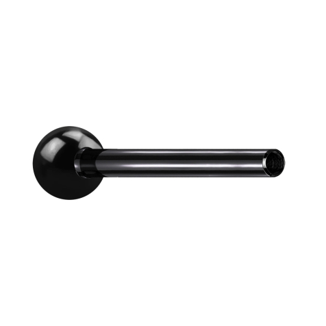 Barre Micro Threadless Barbell noire avec boule