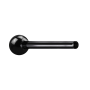 Barre Micro Threadless Barbell noire avec boule