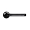 Barre Micro Threadless Barbell noire avec boule