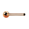 Micro threadless barbell bar in rose gold with ball