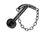 Micro Threadless Labret schwarz stange schwarz...