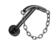 Micro Labret senza filettatura nero barra nera ciondolo...