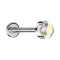 Micro labret filetage intérieur argent plat cristal multicolore serti