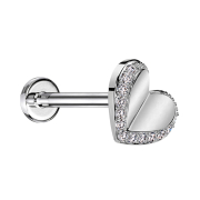 Labret micro senza filo argento due farfalle argento...