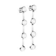 Boucles doreilles argent Pendentif trois assiettes