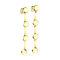 Gold-plated ear studs plate pendant three plates