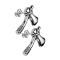 Boucles doreilles argent hache