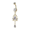 Banana gold-plated with two balls crystal silver Pendant Floral crystals silver