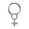 Closure ring silver Gender symbol woman silver