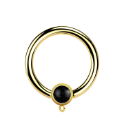 Micro Closure anneau plaqué or avec cylindre...