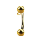 Micro banana gold-plated internal thread with ball and ball ring for pendant