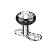 Ancoraggio dermico con filettatura interna nera e...