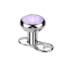 Dermal Anchor Internal Thread Silver with Opal Violet