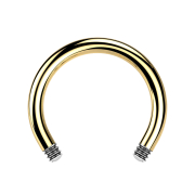Micro Circular Barbell Bar gold-plated