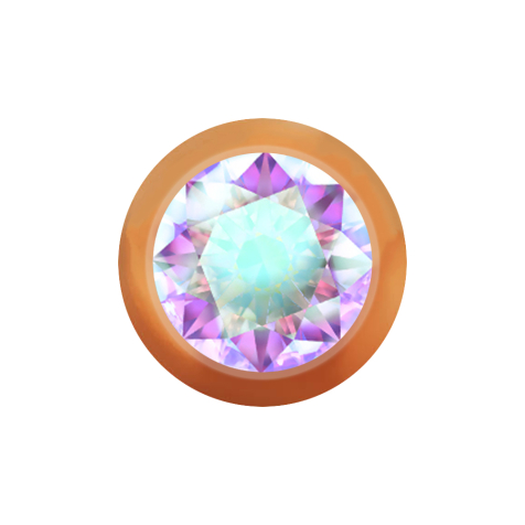 Micro sfera oro rosa con cristallo multicolore