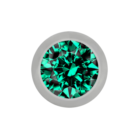 Micro sfera in argento con cristallo turchese