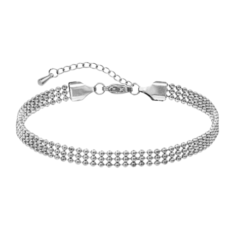 Fusskette silber drei einzelne Kugelketten