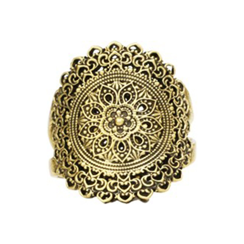 Anello Mandala placcato oro