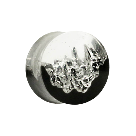 Flared Plug Kristallberg Epoxy transparent aus Arang Holz