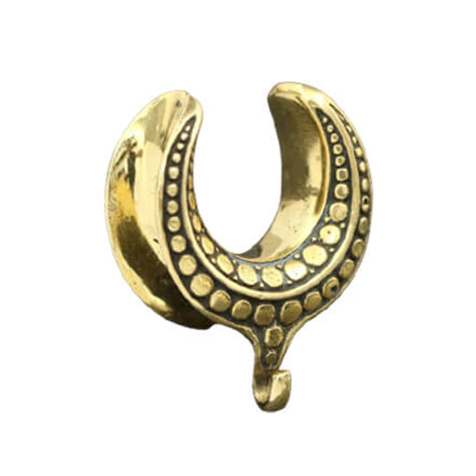 Anello puntinato placcato oro Saddle per ciondolo