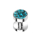 Skin Diver silver with crystal aqua