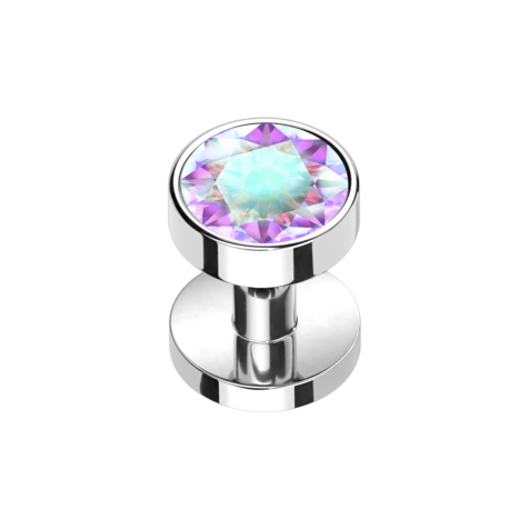 Skin Diver silver with crystal multicolor