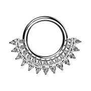 Micro anello segmentato pieghevole argento semicerchio...