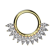 Micro anello segmentato pieghevole placcato oro...