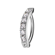 Foldable banana silver sign with a row of silver crystals