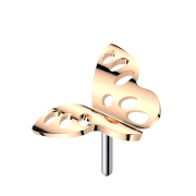 Threadless Schmetterling gelocht rosegold