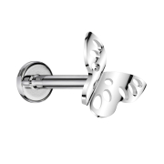 Micro Labret filetage intérieur argent papillon...