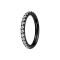 Bague micro segmentée pliable noire avec cristaux argentés sur les côtés