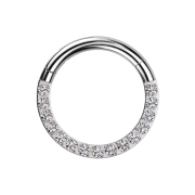 Bague micro segmentée pliable argentée,...