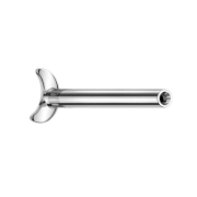 Barra per labret Micro Threadless Luna argento