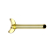 Micro Threadless Labret Bar Moon Gold Plated