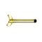 Micro Threadless Labret Bar Moon Gold Plated