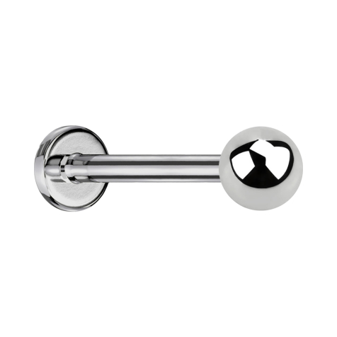 Sterlies Micro Labret internal thread silver ball silver