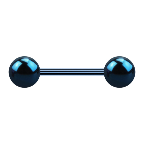 Micro Barbell bleu foncé avec deux boules