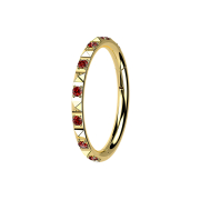 Micro segment ring, foldable, gold-plated, pyramids and...