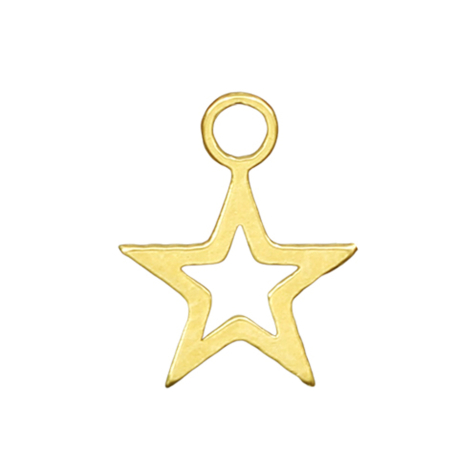 Ciondolo a stella placcato oro