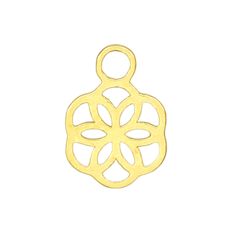 Gold-plated flower of life pendant