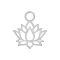 Pendant silver lotus flower