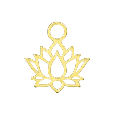Gold-plated lotus flower pendant