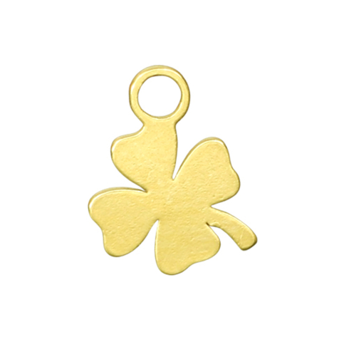 Ciondolo a forma di quadrifoglio placcato oro