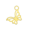Gold-plated butterfly pendant