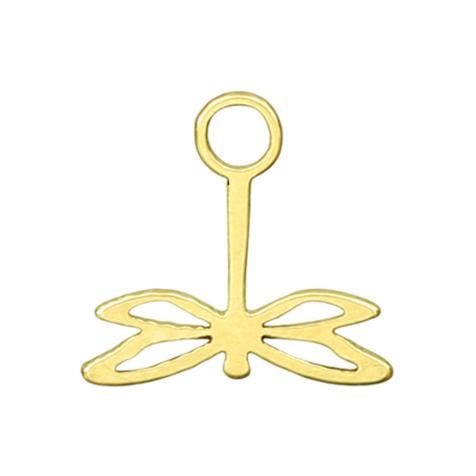 Gold-plated dragonfly pendant