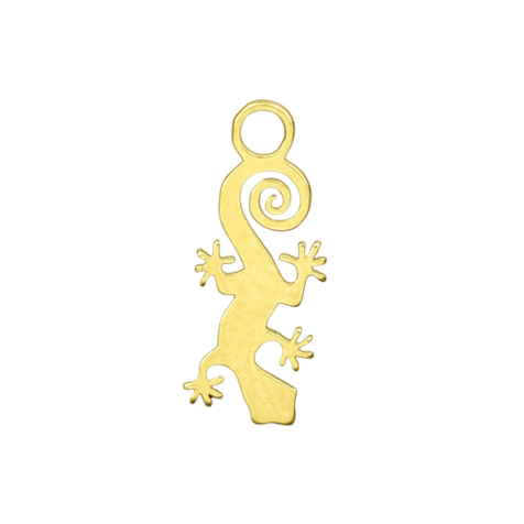 Gold-plated lizard pendant