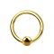 Micro segment ring hinged gold-plated with ball