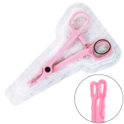 Pinza sterile monouso rosa in garza chiusa rotonda...