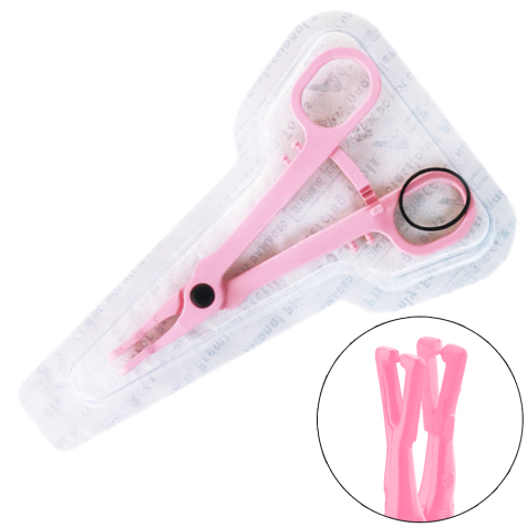 Pince stérile à usage unique spink Pince à gaze ouverte triangulaire dentelée